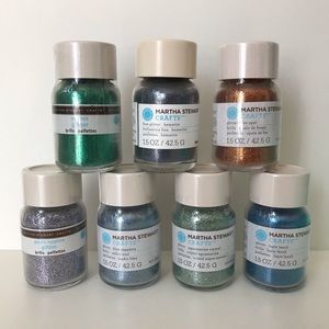 Lot of 7 Martha Stewart Fine Glitters